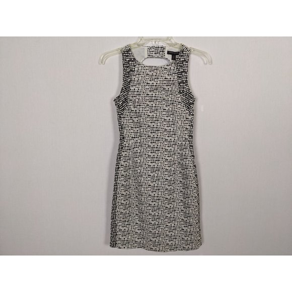Banana Republic Factory white and black summer open back sleeveless dress sz 00‎ - Picture 1 of 7